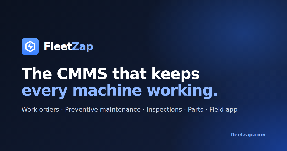 FleetZap: Asset Maintenance Software with GPS Tracking